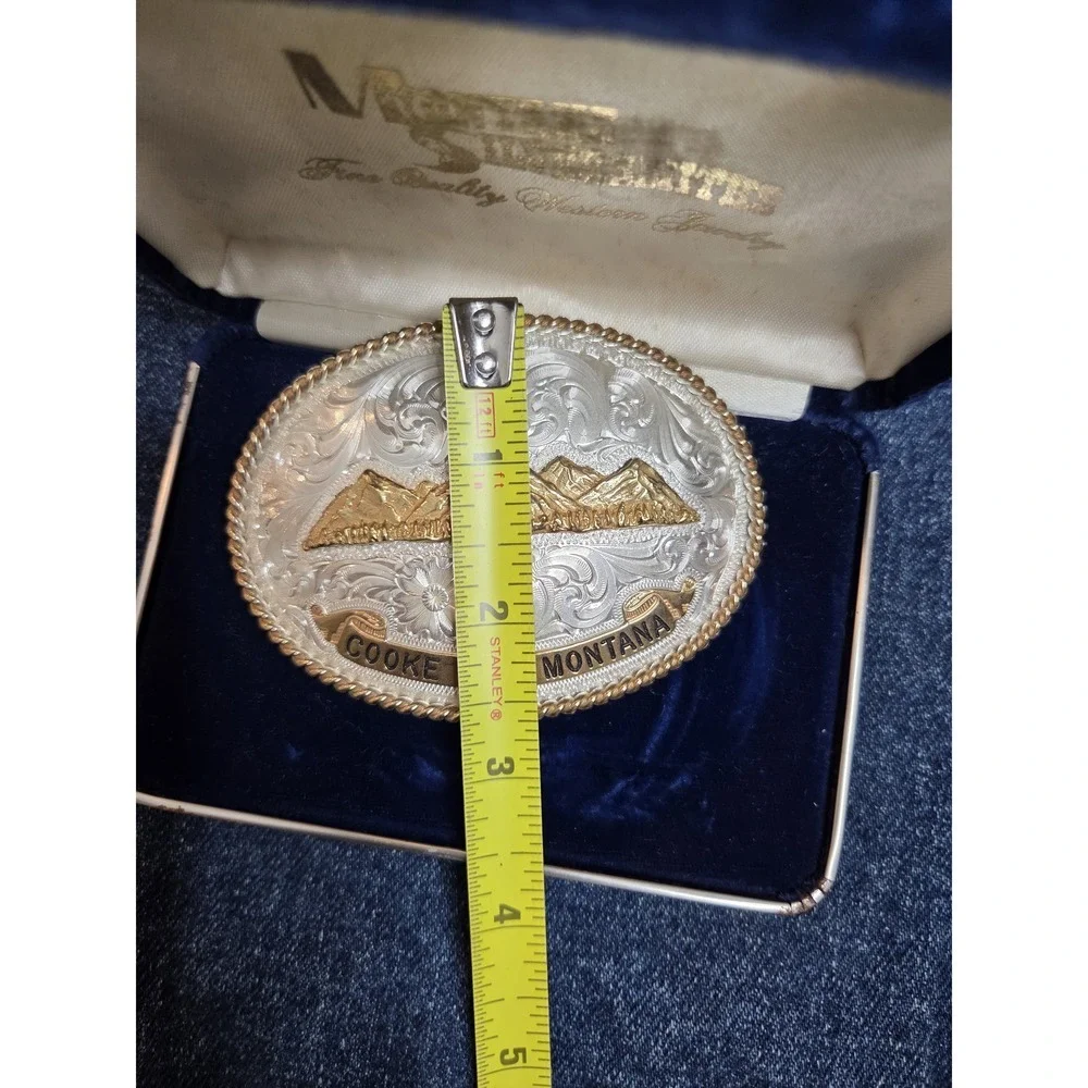 NWT Montana Silversmiths Cooke City 3D Mountain Belt Buckle - In Box